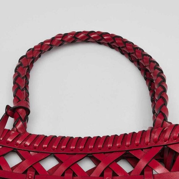 Christian Dior Red Leather Diorcabas Tote Bag - Picture 7 of 12